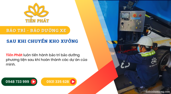 Bao tri bao duong xe sau khi chuyen kho xuong
