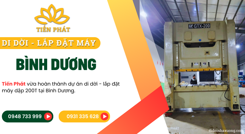 {Dự Án} Tiến Phát hoàn thành dự án di dời lắp đặt máy dập 200 tấn tại Bình Dương 16 Di doi may dap 200 tan tai Binh Duong