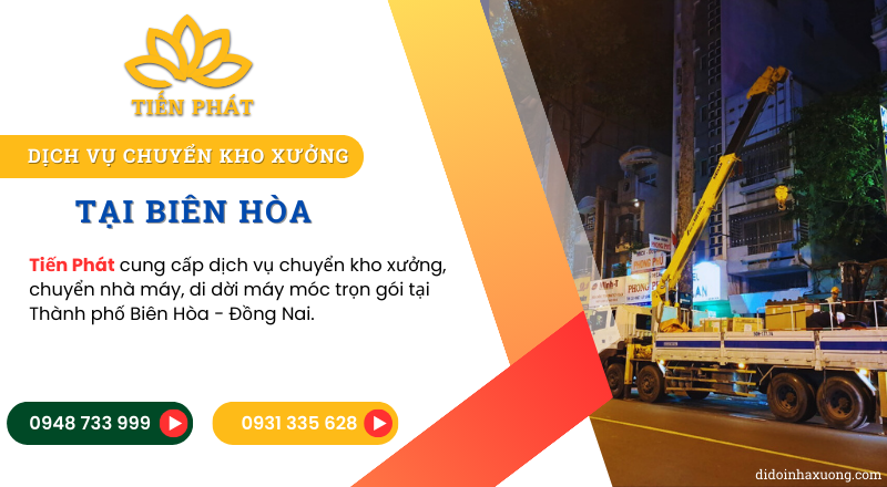 Dich vu chuyen kho xuong tai Bien Hoa, Dong Nai