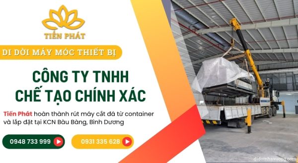 {Dự án} Rút máy cắt đá từ container và lắp đặt tại nhà máy ở KCN Bàu Bàng, Bình Dương 7 du an rut may cat da tu container va lap dat tai kcn bau bang