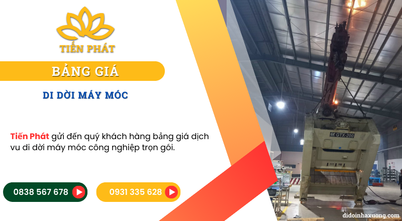 Bảng giá chi phí dịch vụ di dời máy móc thiết bị công nghiệp rẻ nhất thị trường 24 Bang gia dich vu di doi may moc cong nghiep
