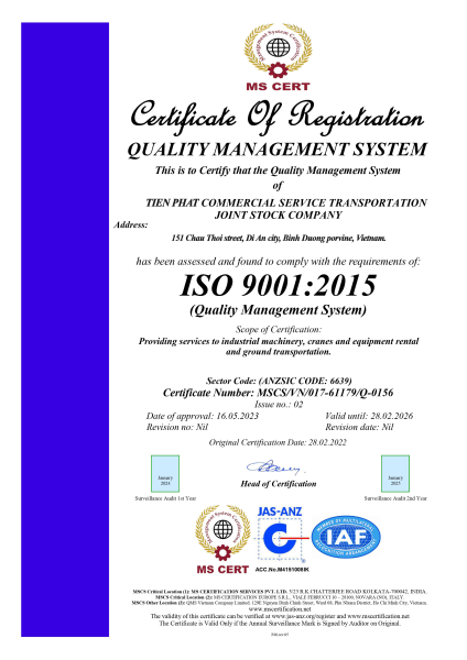 Chung nhan chat luong