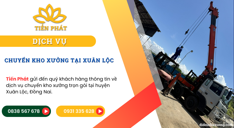 Dich vu chuyen kho xuong o huen Xuan Loc, Dong Nai