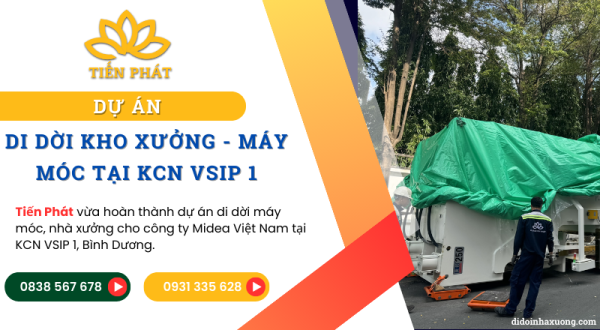 {Dự Án} Chuyển kho xưởng, di dời máy móc cho công ty Midea tại KCN VSIP I, Bình Dương 9 Du an di doi dan may dap tai KCN VSIP 1 cong ty Midea
