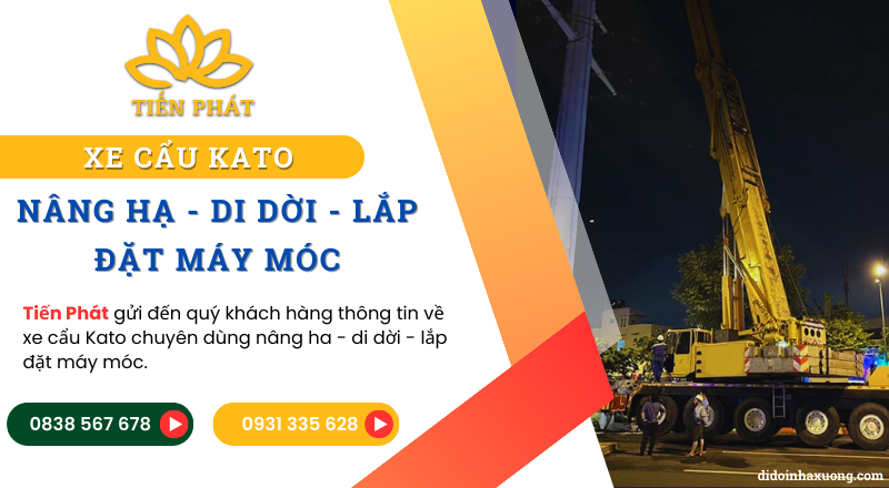 Xe cẩu Kato là gì ? Các loại xe cẩu Kato phổ biến 13 Xe cau Kato di doi may moc