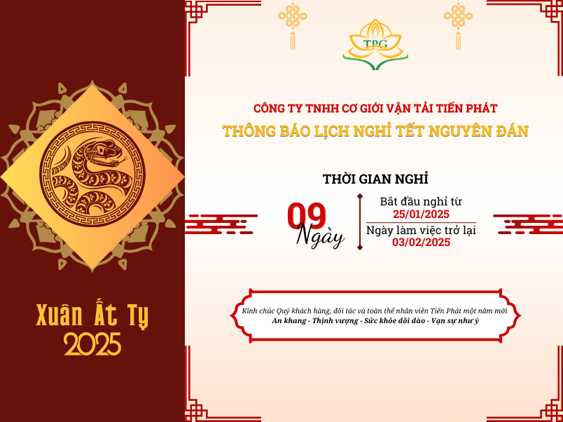 THÔNG BÁO VỀ LỊCH NGHỈ TẾT NGUYÊN ĐÁN ẤT TỴ 2025 1 lich nghi tet nguyen dan 2025