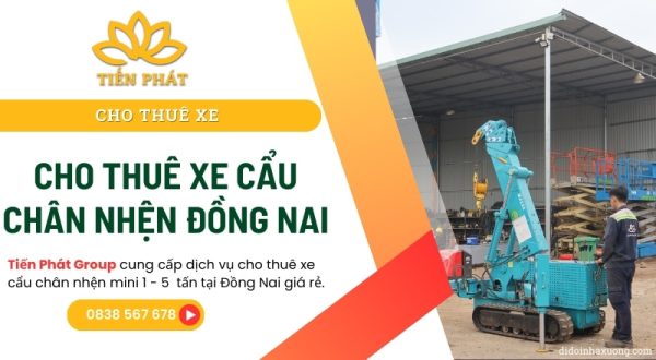 Cho thuê xe cẩu chân nhện mini 2 tấn, cẩu mini 3 tấn tại Đồng Nai 3 thue xe cau chan nhen mini dong nai