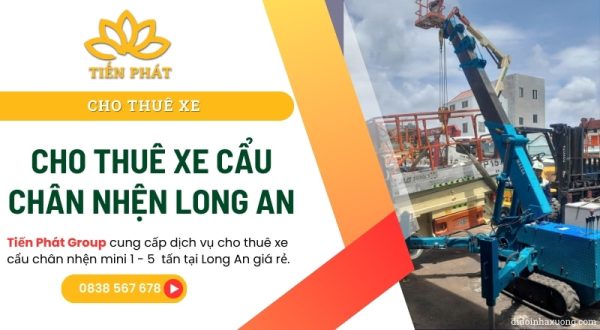 Cho thuê xe cẩu chân nhện 2 tấn, cẩu mini 3 tấn tại Long An 2 thue xe cau chan nhen mini long an