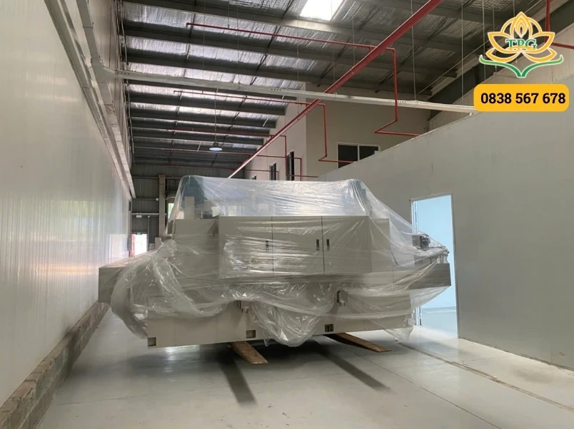 Dự án rút container và di dời máy mài tại Tây Ninh 6 di doi may mai vao vi tri