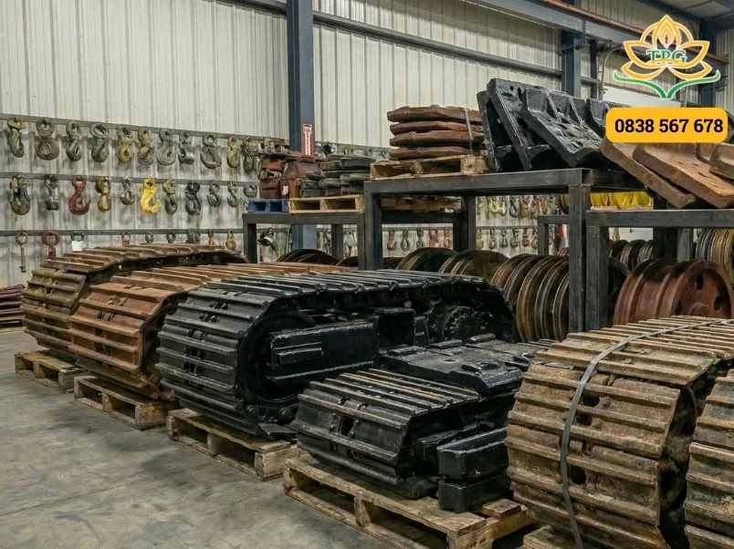 Phụ tùng xe cẩu và địa chỉ mua bán linh kiện xe cẩu uy tín 8 la xich xe cau banh xich