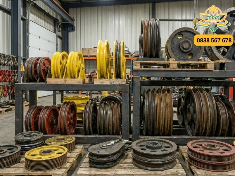 Phụ tùng xe cẩu và địa chỉ mua bán linh kiện xe cẩu uy tín 4 puly xe cau