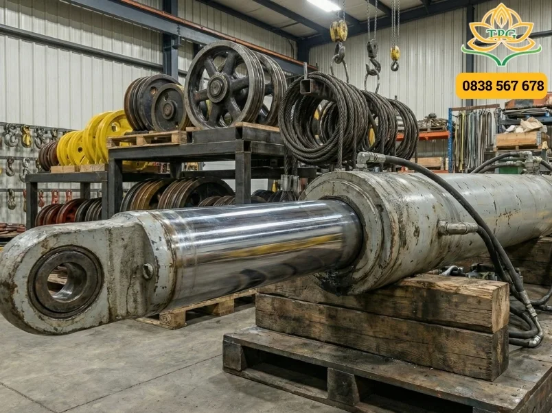 Phụ tùng xe cẩu và địa chỉ mua bán linh kiện xe cẩu uy tín 5 xi lanh nang ha can cau