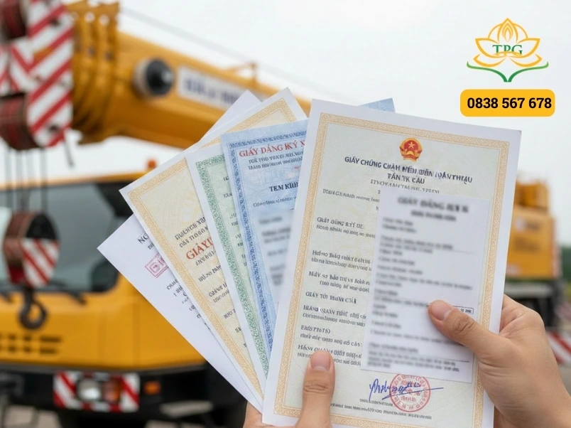 Bộ hồ sơ pháp lý của xe cẩu: Tổng hợp giấy tờ bắt buộc 1 giay to xe cau can thiet