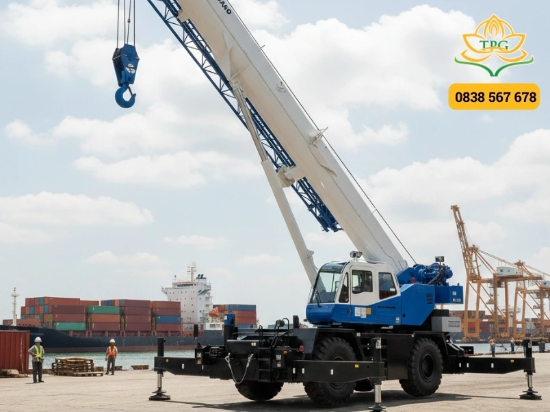 xe cau banh lop tadano