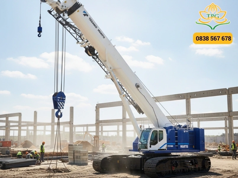 xe cau banh xich tadano