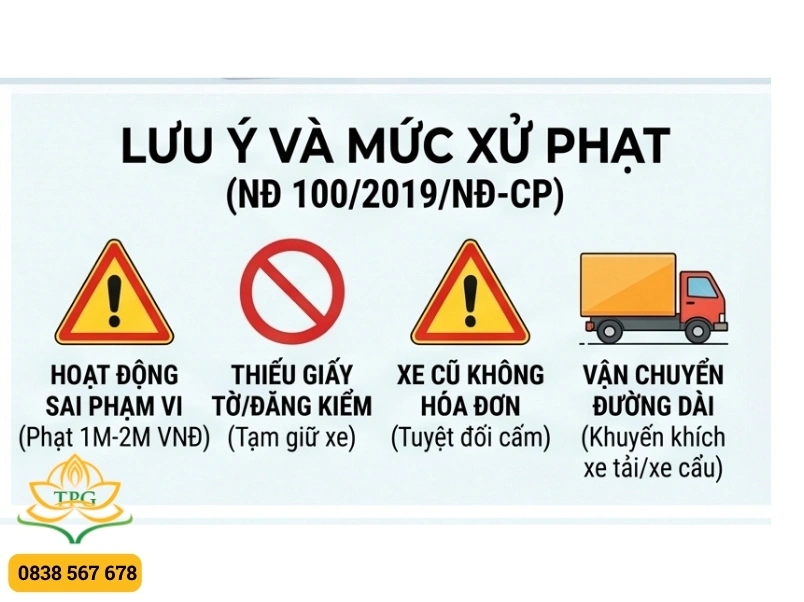 nhung luu y va muc xu phat neu xe nang tham gia giao thong khong dap ung du dieu kien