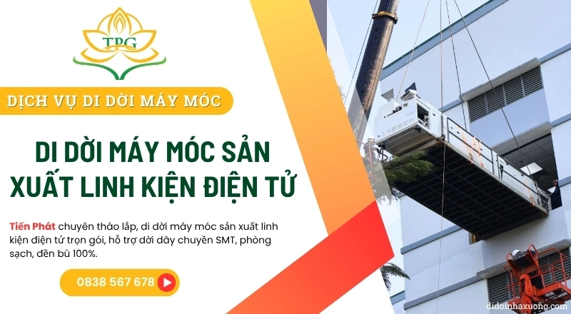 di doi may moc san xuat linh kien dien tu