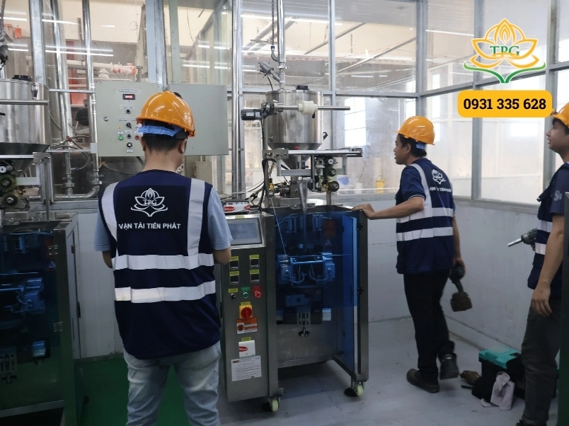 Dịch vụ vận chuyển, di dời máy chiết rót công nghiệp trọn gói, giá rẻ 2 quy trinh thao lap, di doi may chiet rot chuyen nghiep