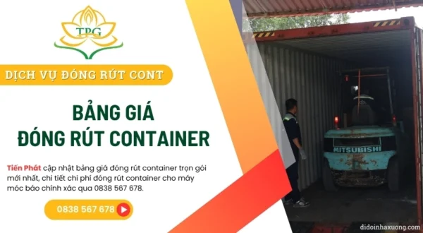 bang gia dong rut container