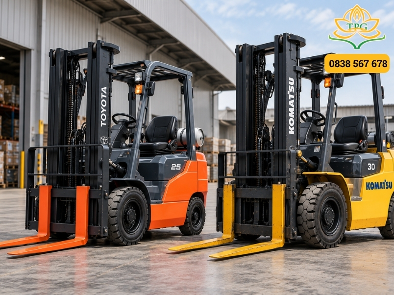 bang so sanh xe nang toyota va komatsu