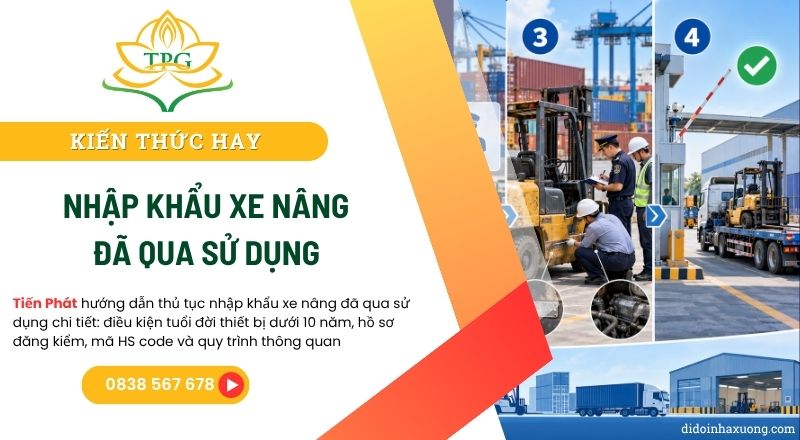 nhap khau xe nang da qua su dung